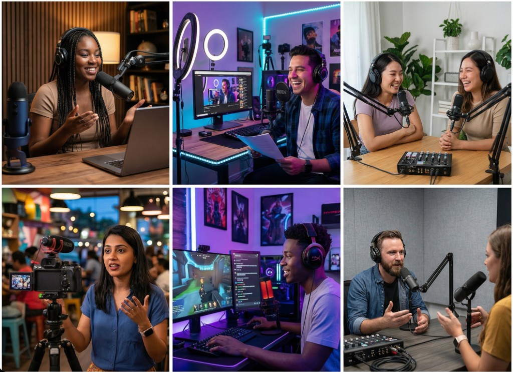 AI audio clean Mac app for content creators: podcasters, YouTubers, and streamers recording with professional microphones and headphones in home studios, broadcast setups, and on location. AudioClean Pro is a Mac app that uses audio clean AI to remove noise, filler words, and long silences for podcast and voiceover workflows.